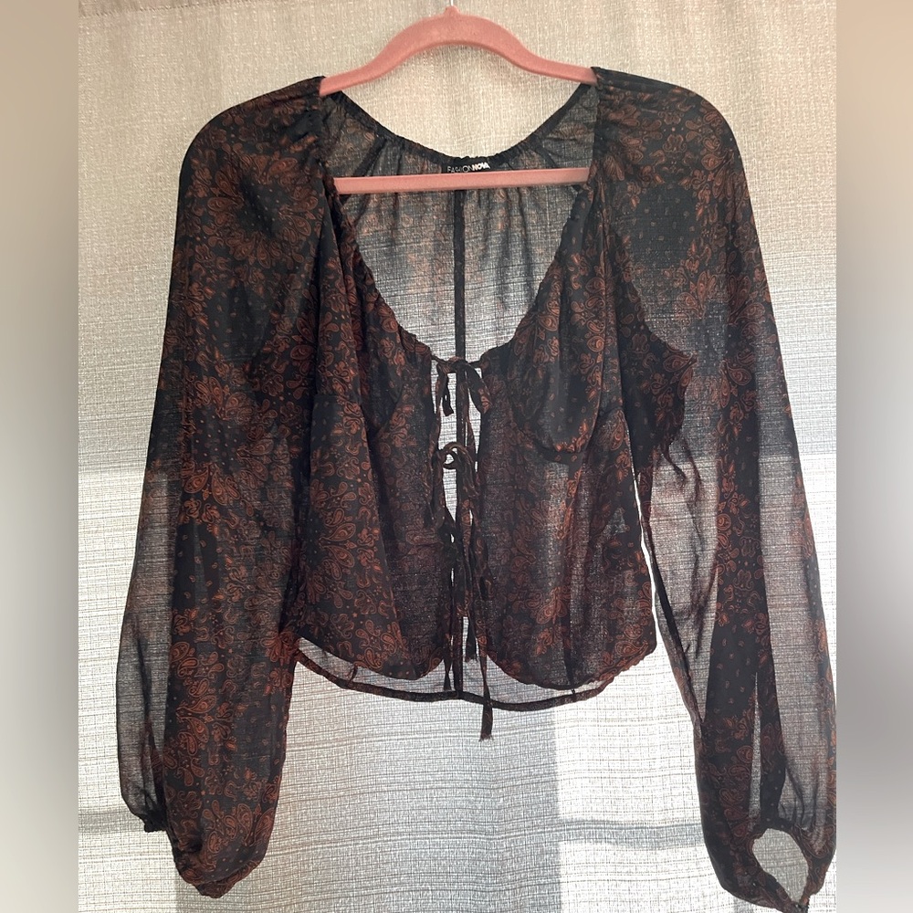 Fashion Nova Sheer Top